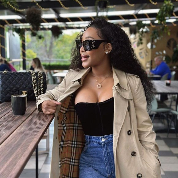 Saint Laurent SLM119 BLAZE 001 Sunglasses Black Grey Oversized Cat Eye Women - Picture 5 of 15